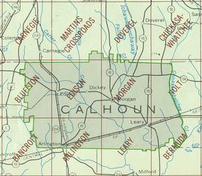 Map of Calhoun County