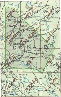 Map of Dekalb County