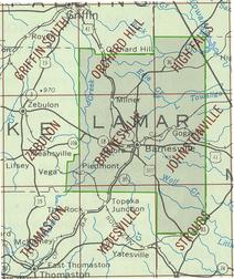 Map of Lamar County