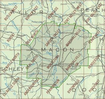 Map of Macon County