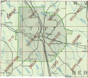 Map of Tift County